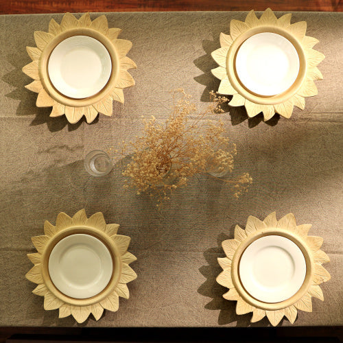 Handcrafted Wood Charger Plate Wooden Dinning Placemat Artisan Wood Tableware