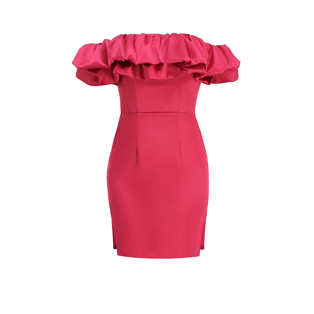 Elegant Off-Shoulder Ruffled Dress for Women