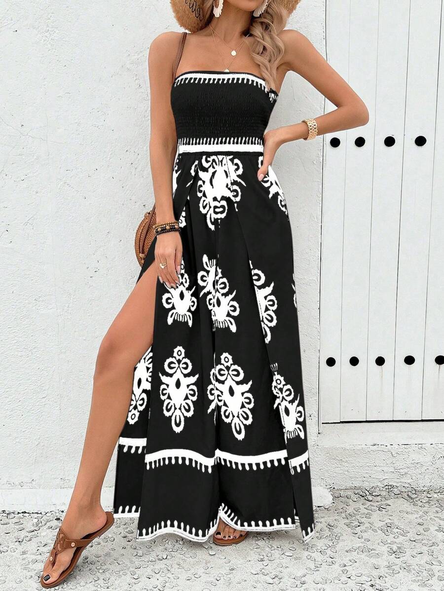 Sleeveless Dress In A Palace Style, Suitable For Women Throughout The Year, Featuring A Slim And Elongated Silhouette, Designed To Accentuate The Chest And Cinch The Waist, Made From Soft, Sun-Protect